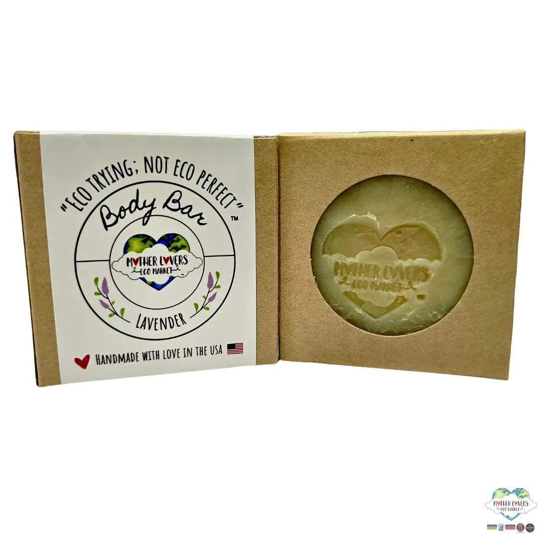 Mother Lovin Body Bar Soap - Lavender - 4 oz - Handmade - Vegan - Organic - Zero Waste