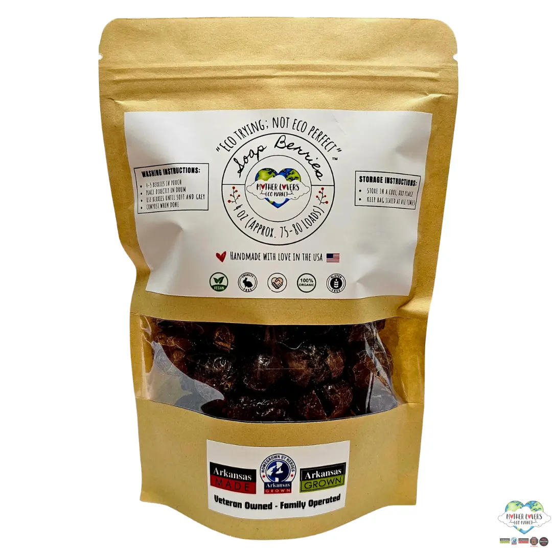 Mother Lovin Soap Berries - Soap Nuts - Organic - Fair Trade - Sustainable Cleaning - Zero Waste