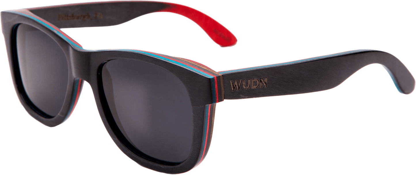 Recycled Skatedeck Ollie Black Sunglasses by WUDN