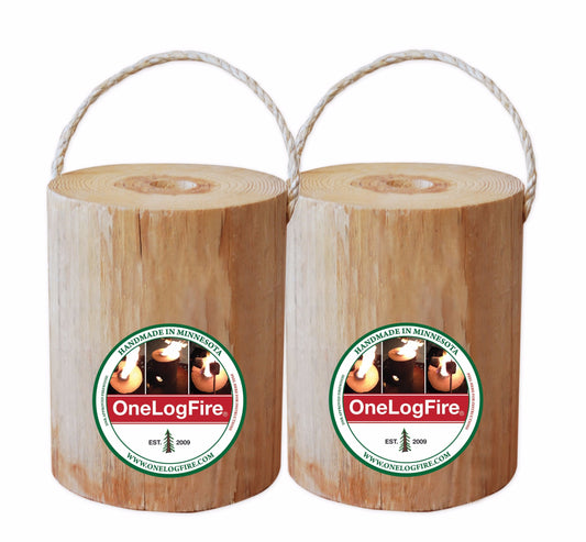 Swedish Fire Log & Roasting Stick Bundle - 2 Pack