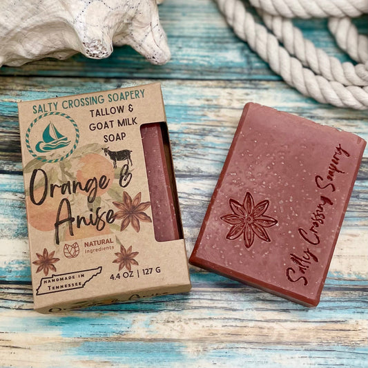 Orange & Anise Soap Bar with Tallow and Goat Milk