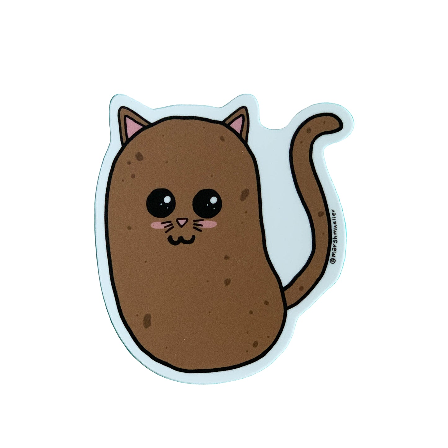 Potato Cat Die Cut Sticker