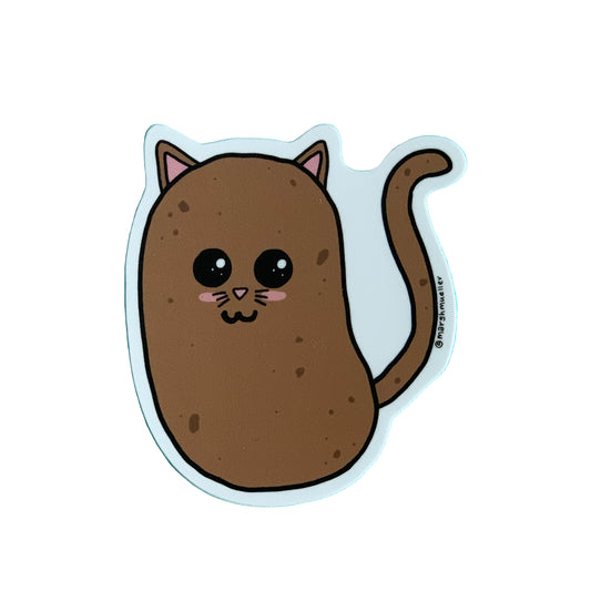 Potato Cat Die Cut Sticker