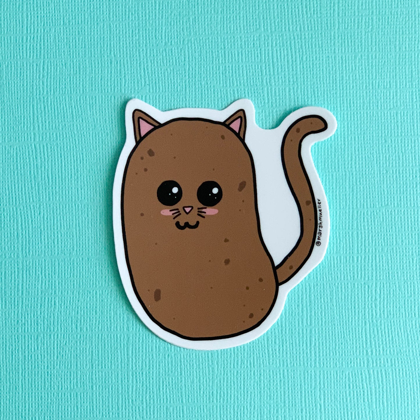 Potato Cat Die Cut Sticker