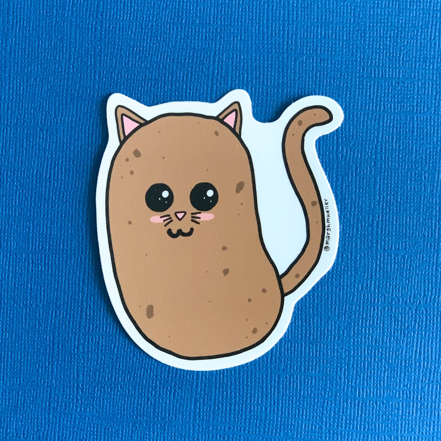 Potato Cat Die Cut Sticker