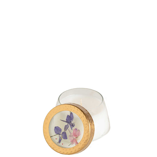 Roman Lavender Small Pressed Floral Candle