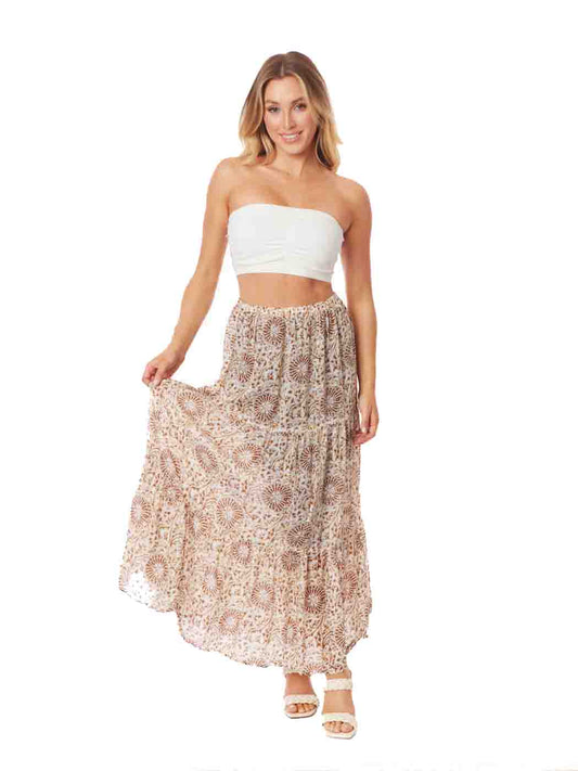 Tianello Sueded CUPRO "Medallion"  "Chimayo" Skirt XS,S,L,XL