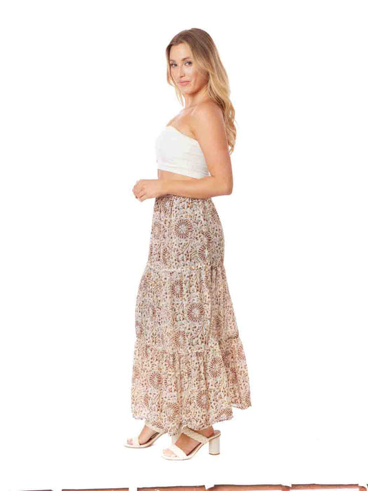 Tianello Sueded CUPRO "Medallion"  "Chimayo" Skirt XS,S,L,XL