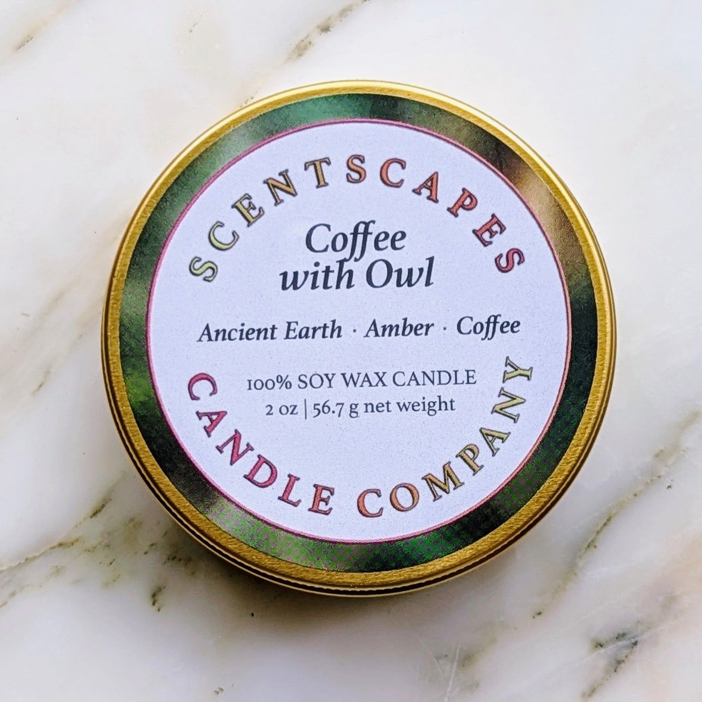 Coffee with Owl | Scented Soy Wax Candle