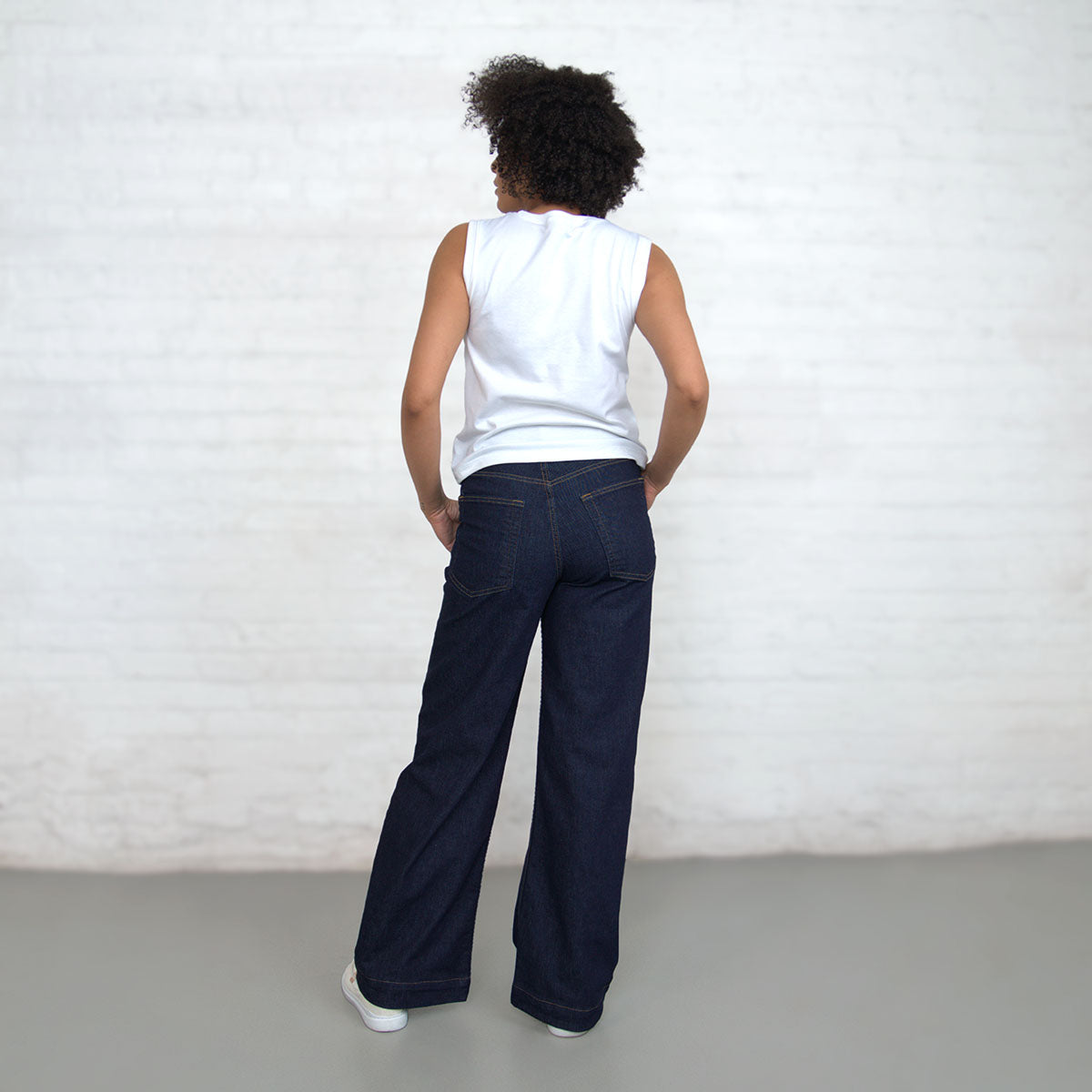 Palazzo - Dark Wash Stretch