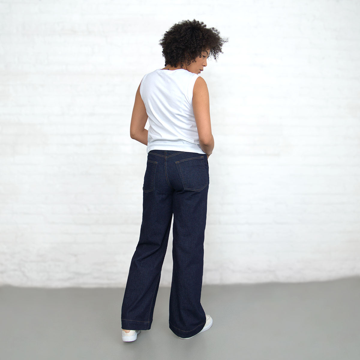 Palazzo - Dark Wash Stretch