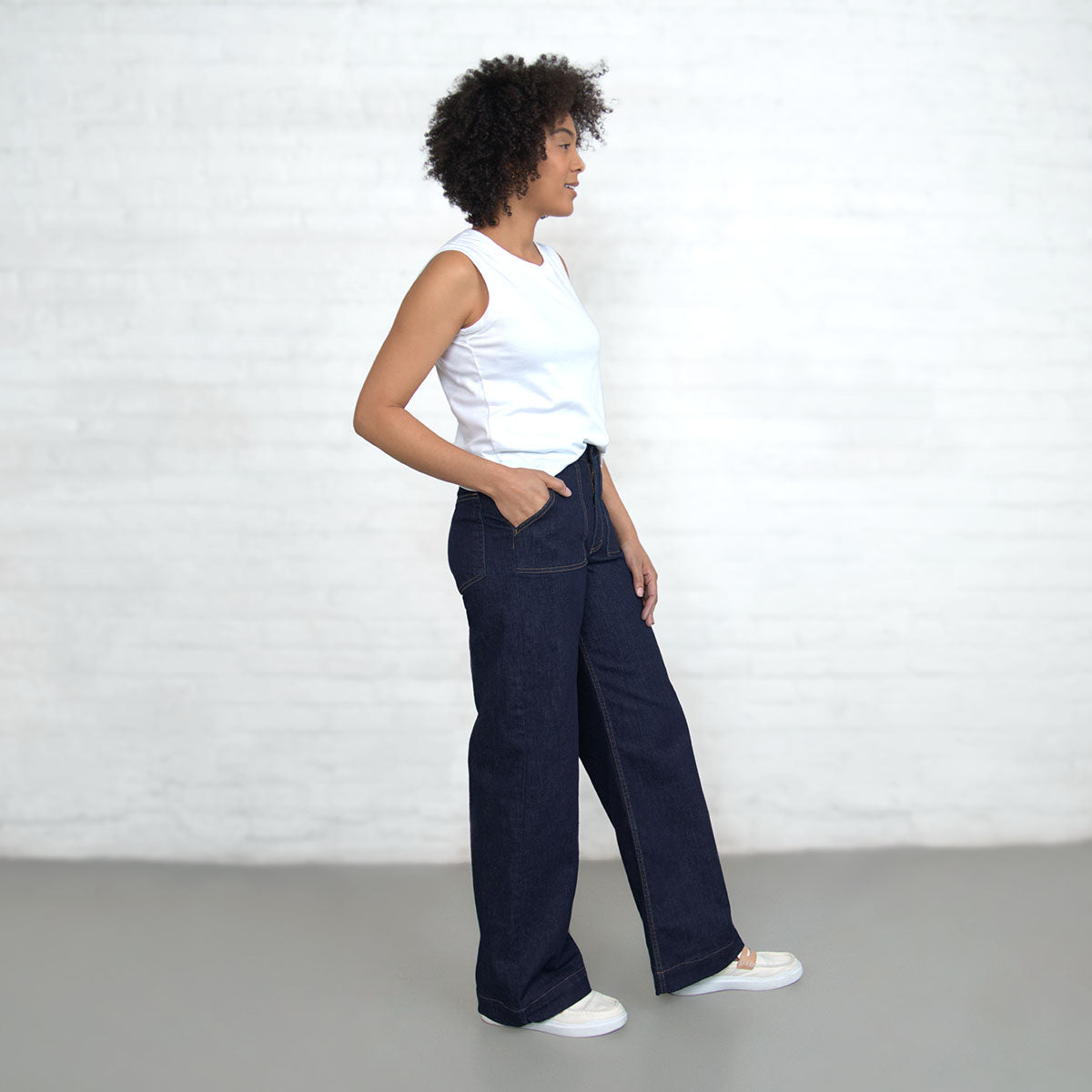 Palazzo - Dark Wash Stretch