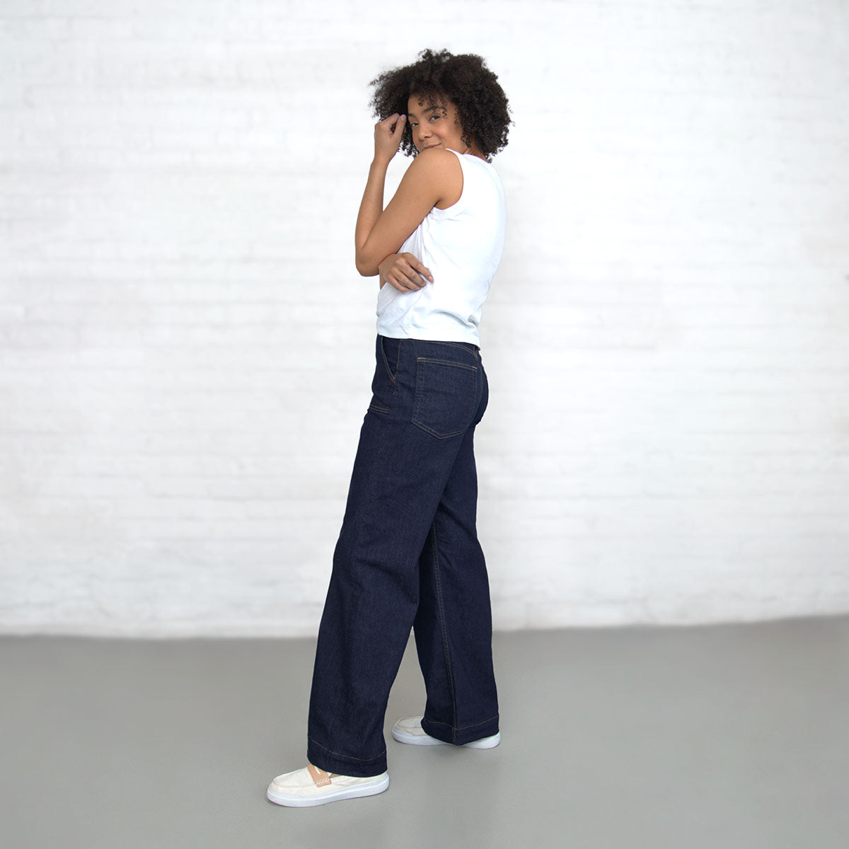 Palazzo - Dark Wash Stretch