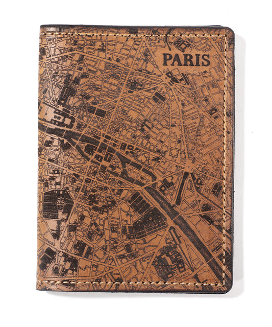 Paris Map Passport Wallet