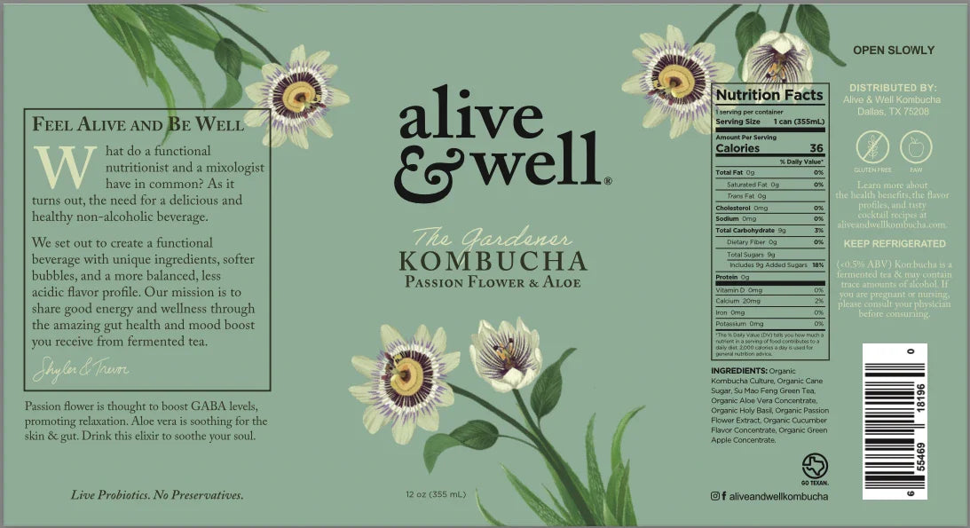 Aloe & Passion Flower Kombucha Organic - 6pk