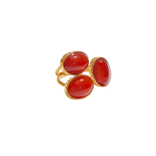 Sunset Red Cocktail Ring