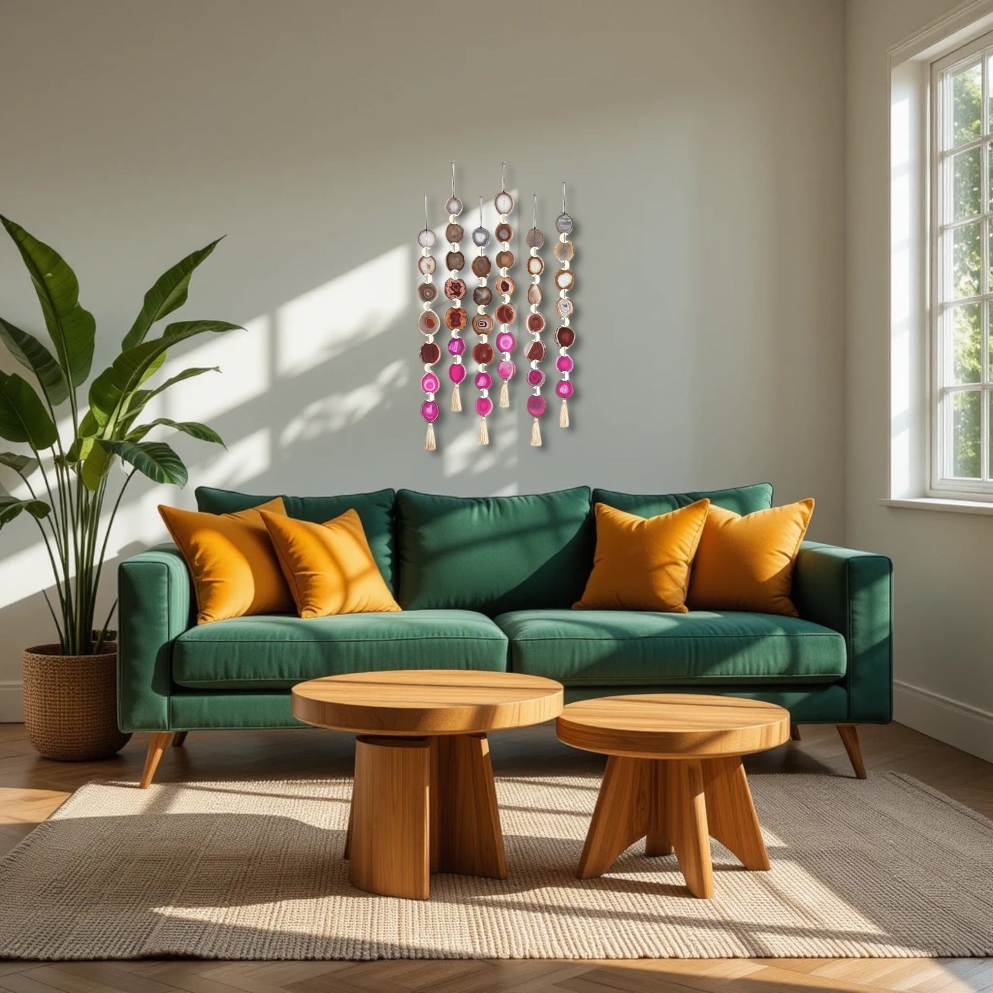 Sunset Ombre Agate Wall Hanging