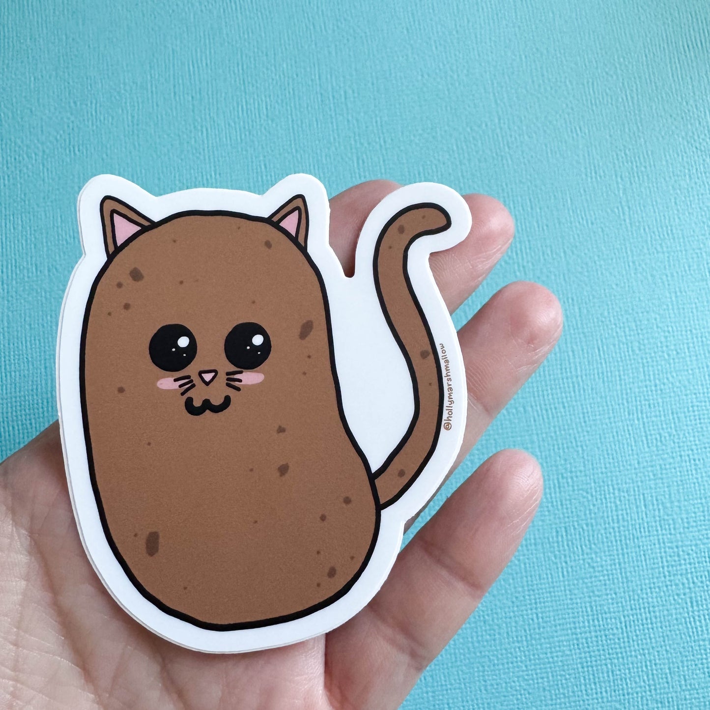 Potato Cat Die Cut Sticker