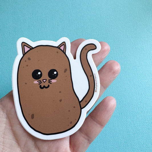 Potato Cat Die Cut Sticker
