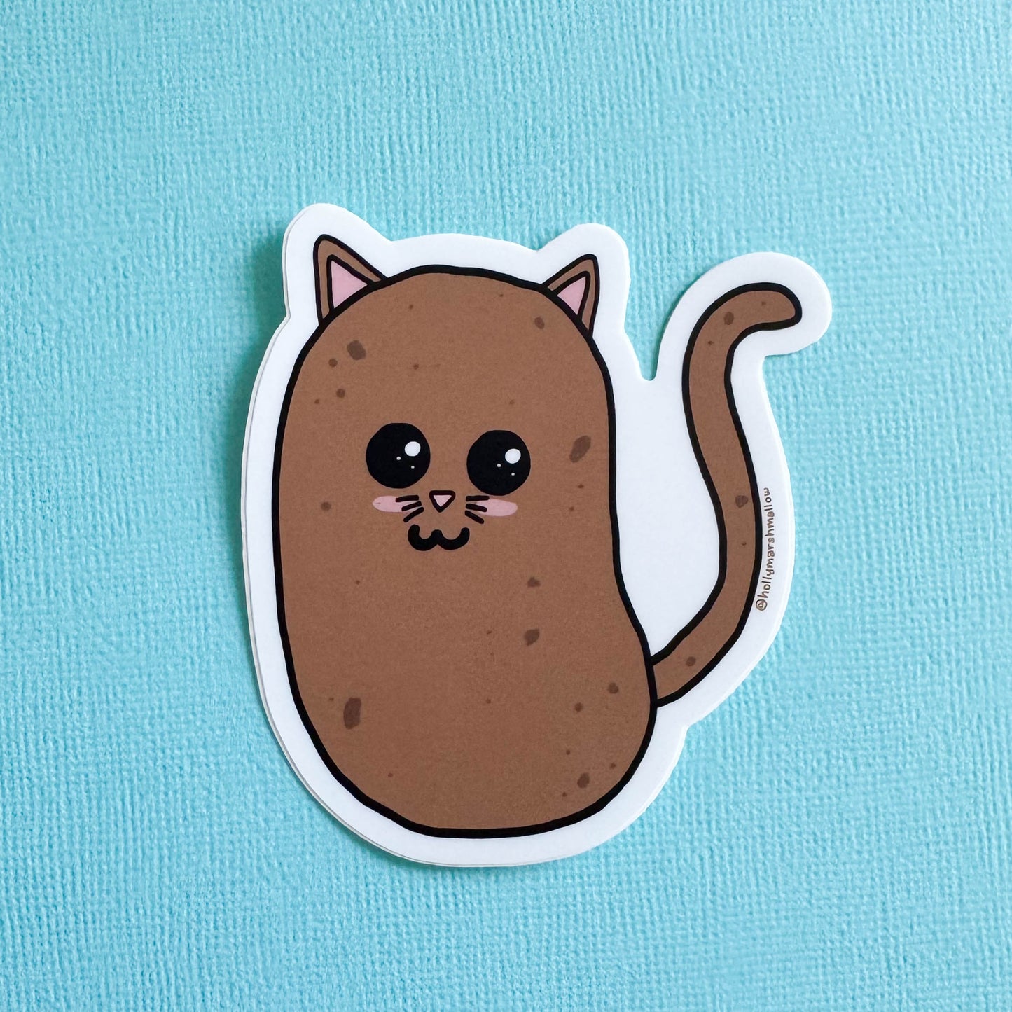 Potato Cat Die Cut Sticker