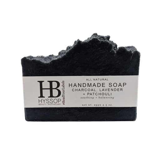 Bar Soap: Charcoal, Lavender + Patchouli