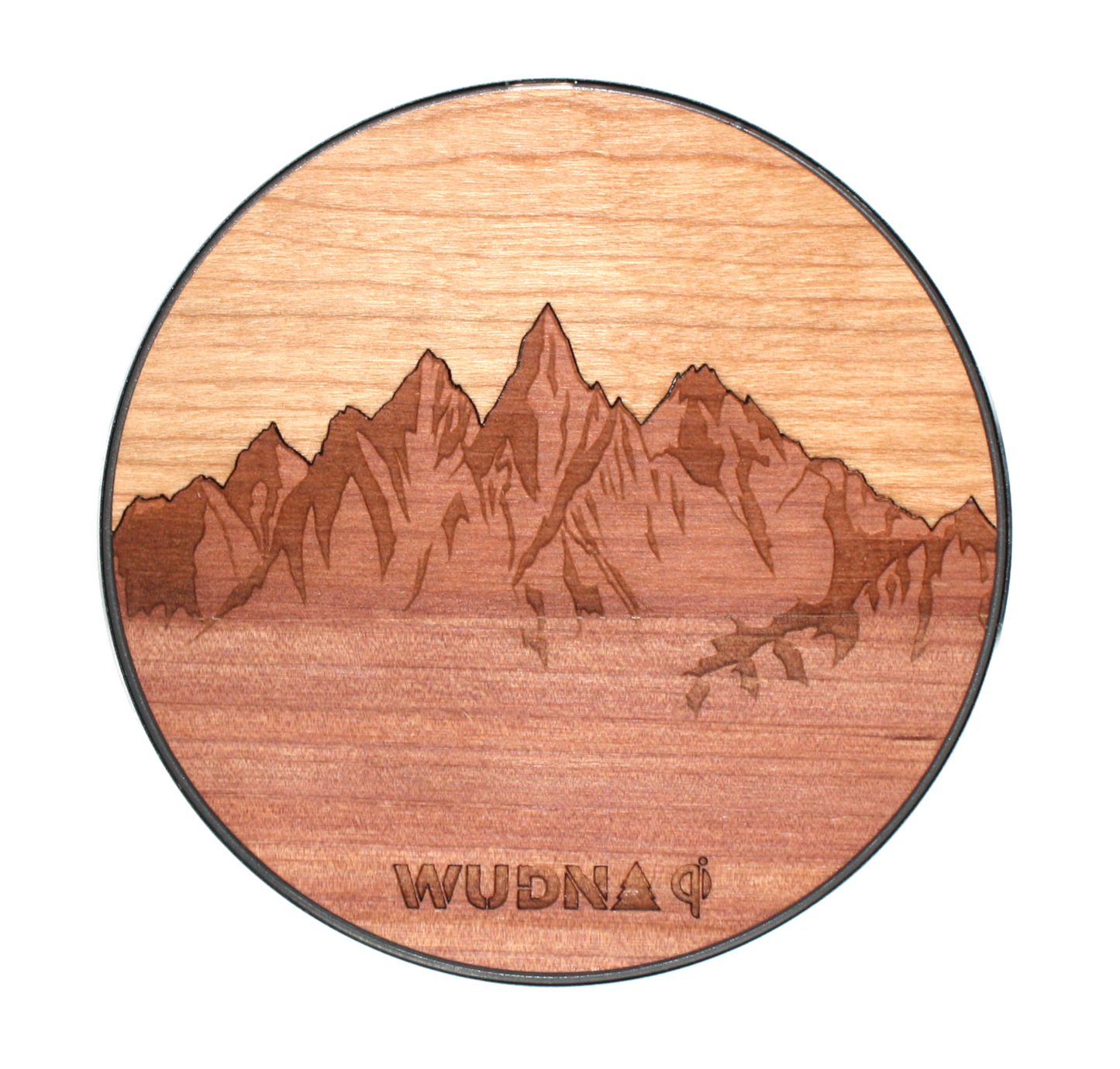 Wooden Qi Wireless Fast Charger - Sawtooth Mountains Edition
