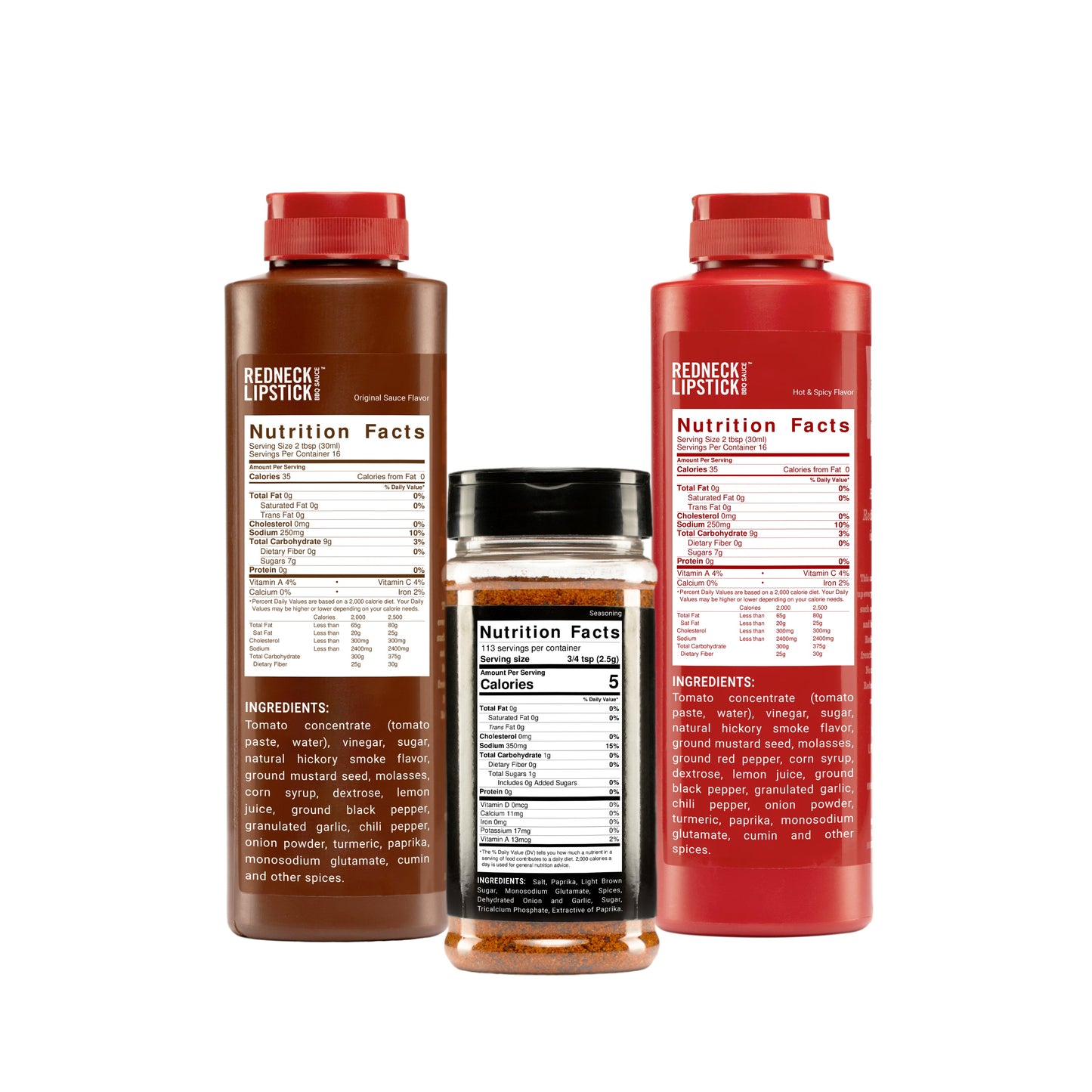 Variety Pack: Original Sauce, Hot & Spicy Sauce & Seasoning