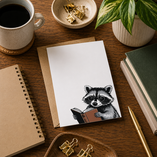 Raccoon Greeting Card
