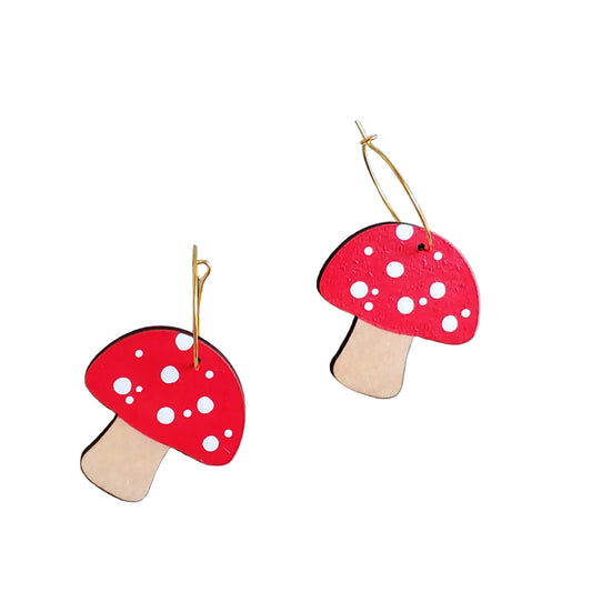 Red Mushroom Hoops
