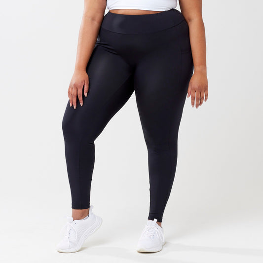 High-Rise with Pocket Leggings - Black