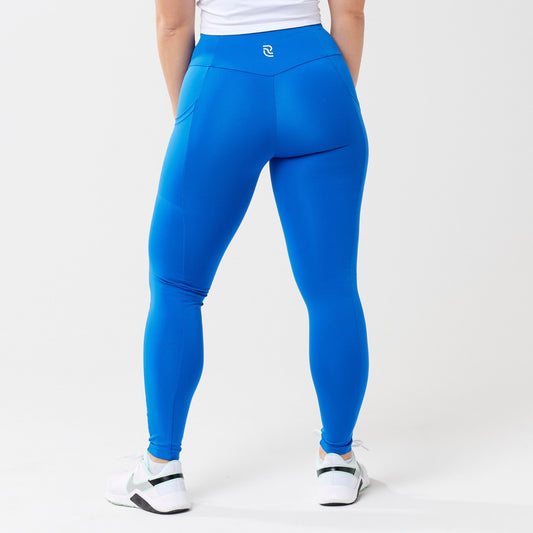 High-Rise with Pocket Leggings - Cobalt