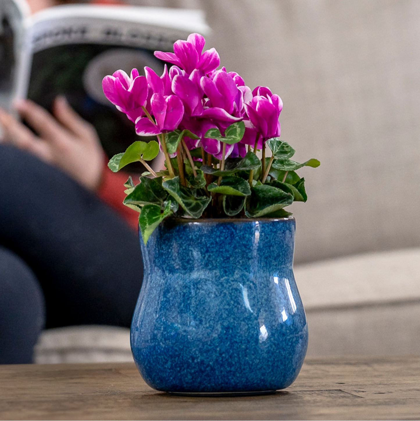 River Blue Plant Pot