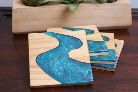 Resin River Coasters