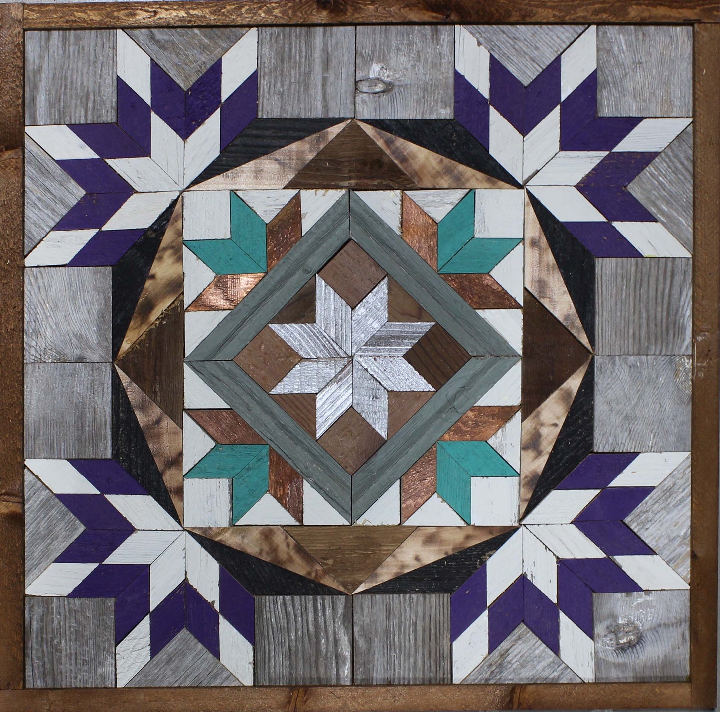 Amish Handmade Barn Quilt Wall Art – Reclaimed Barn Wood – 20.75” x 20.75”