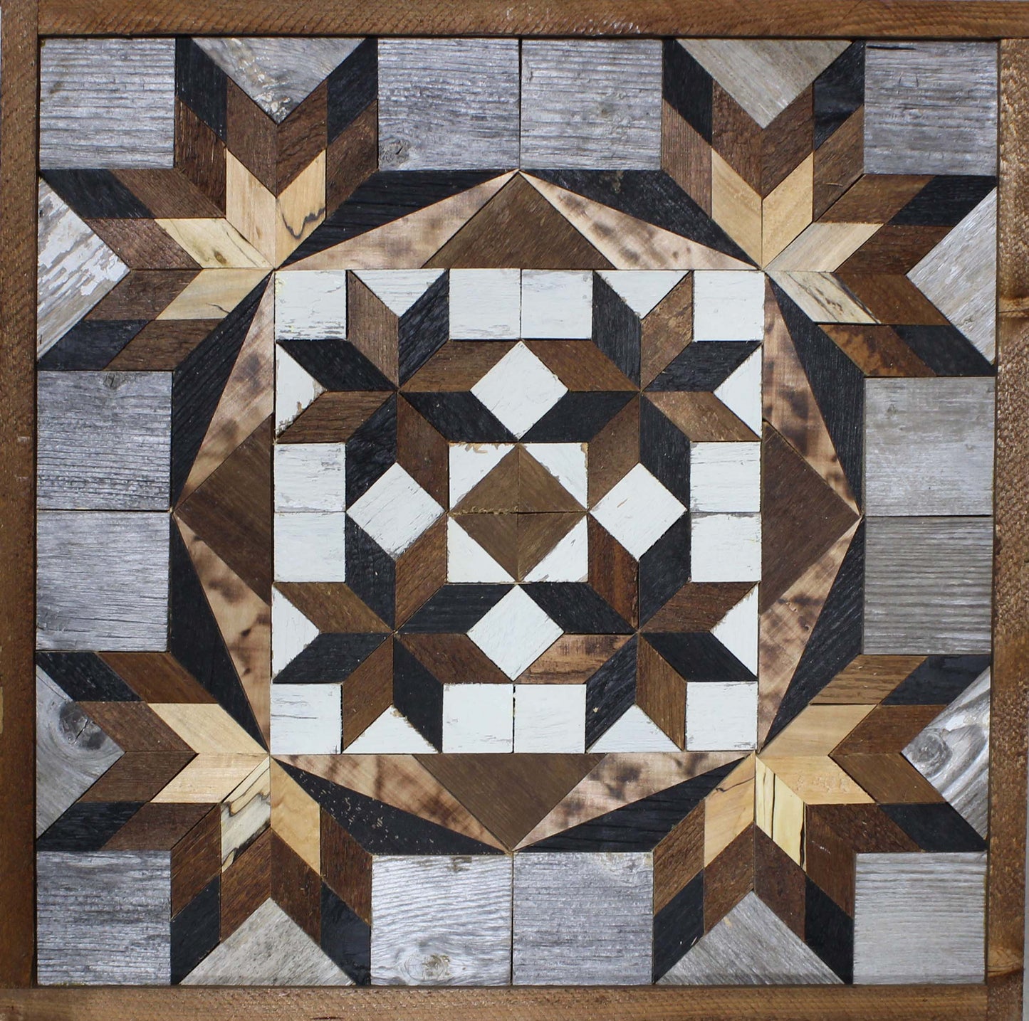 Amish Handmade Barn Quilt Wall Art – Reclaimed Barn Wood – 20.75” x 20.75”