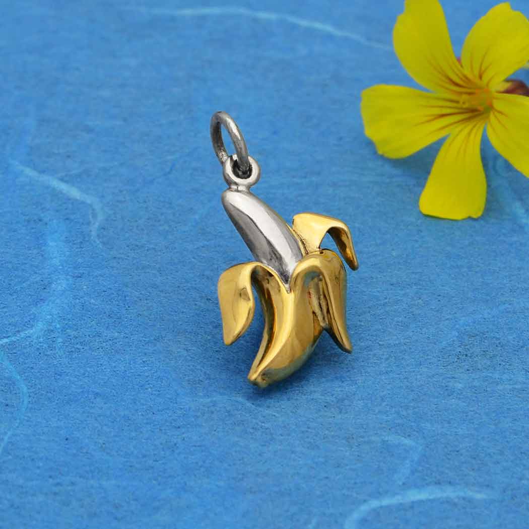 Sterling Silver Banana Necklace