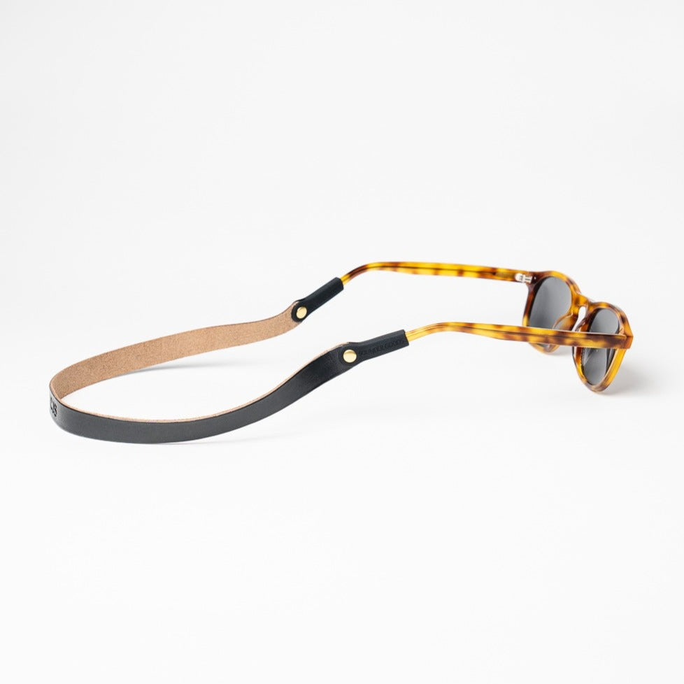 Monogrammed Leather Sunglass Strap (Waxed Classic Style)