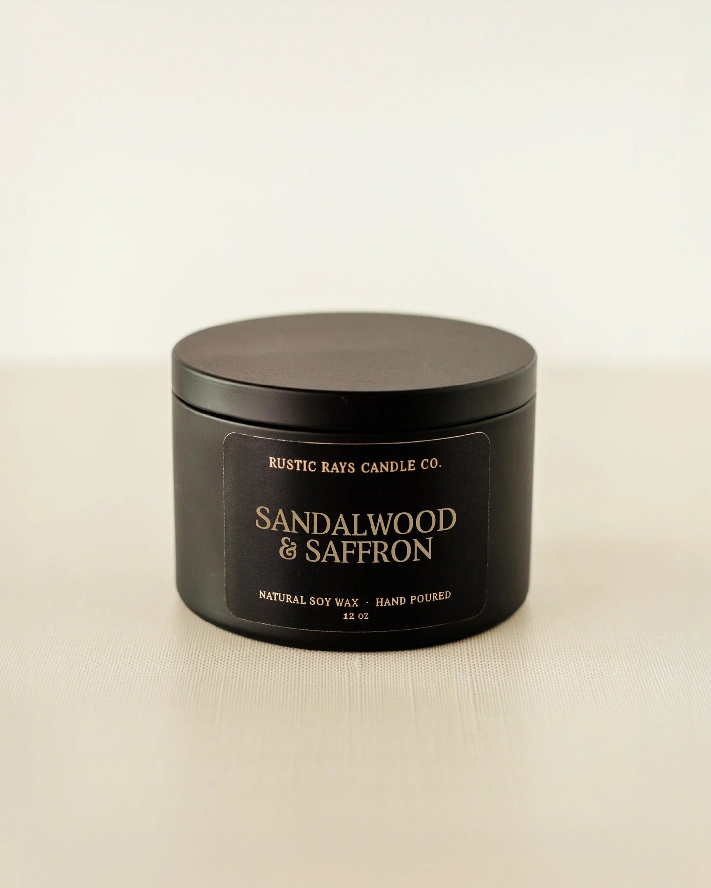 Sandalwood & Saffron Candle | 12 oz Tin