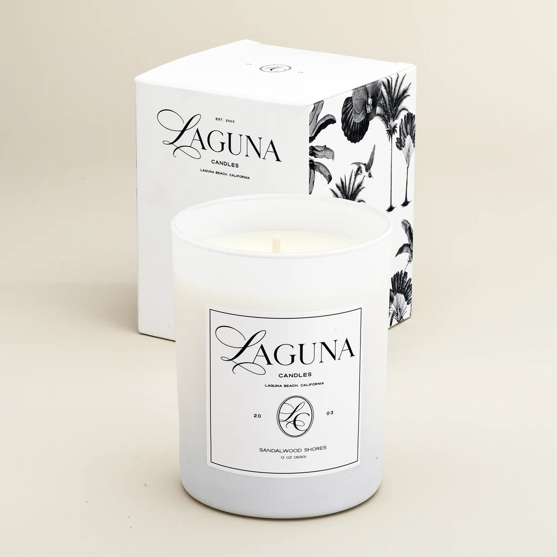 Sandalwood Shores Luxury Candle | Citrus Musk Wood Scent