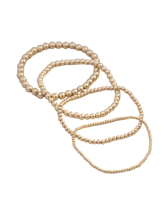 4mm gold ball bracelet