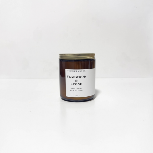 Teakwood & Stone Soy Candle