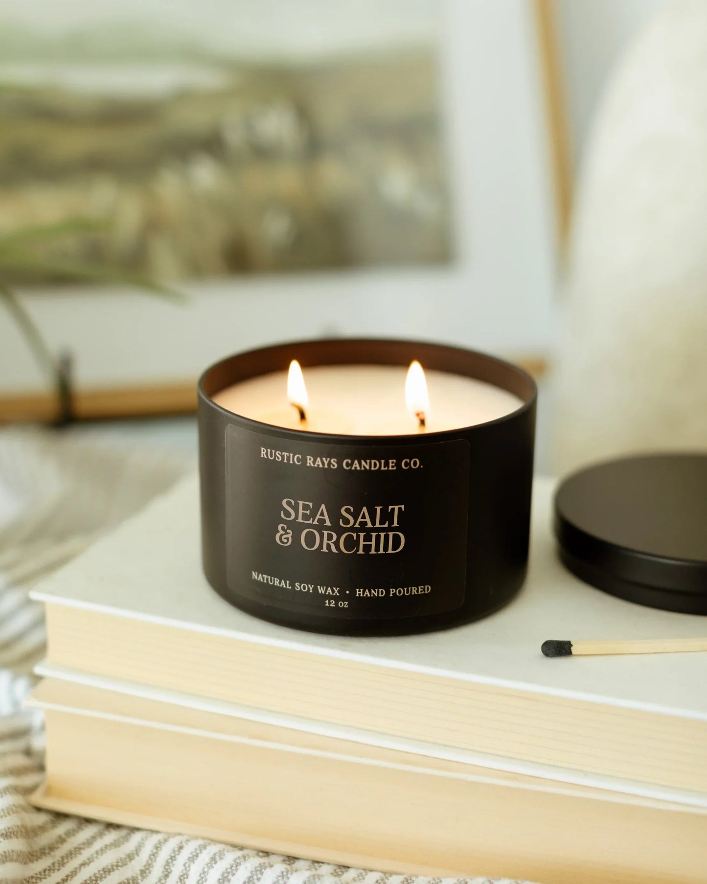 Sea Salt & Orchid Candle | 12 oz Tin