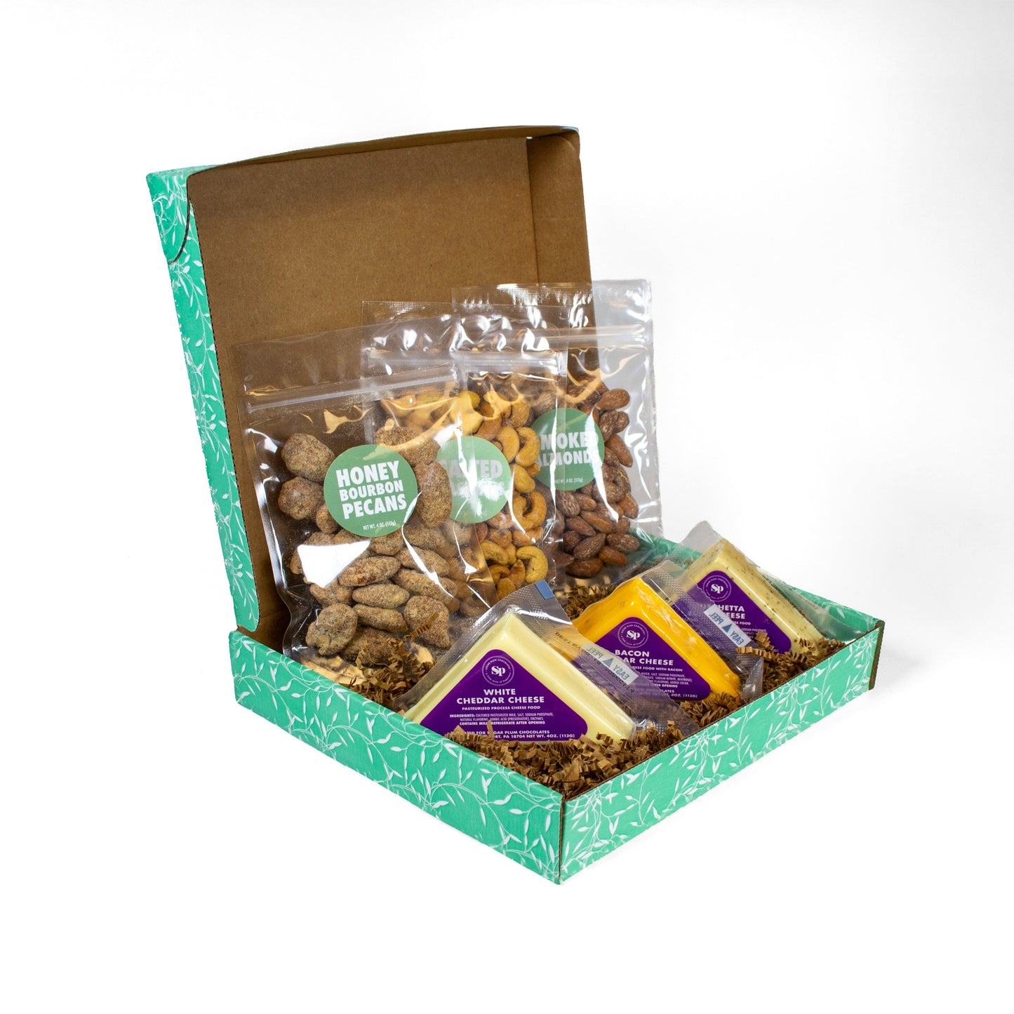 Signature Nuts & Cheese Gift Box – 6 Gourmet Snacks