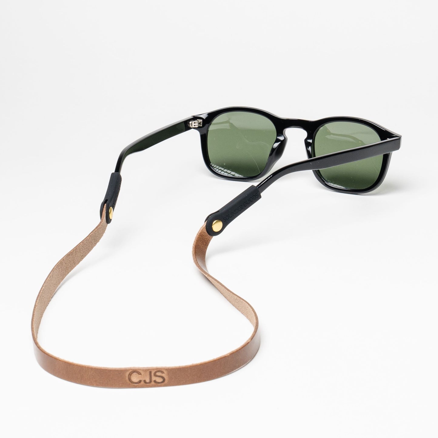 Ladies Monogrammed Slim Leather Sunglass Strap