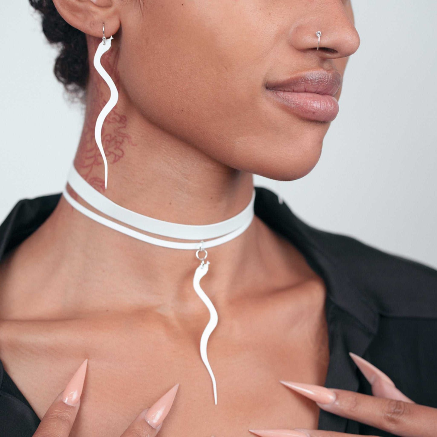 Snake Charm Ribbon Choker