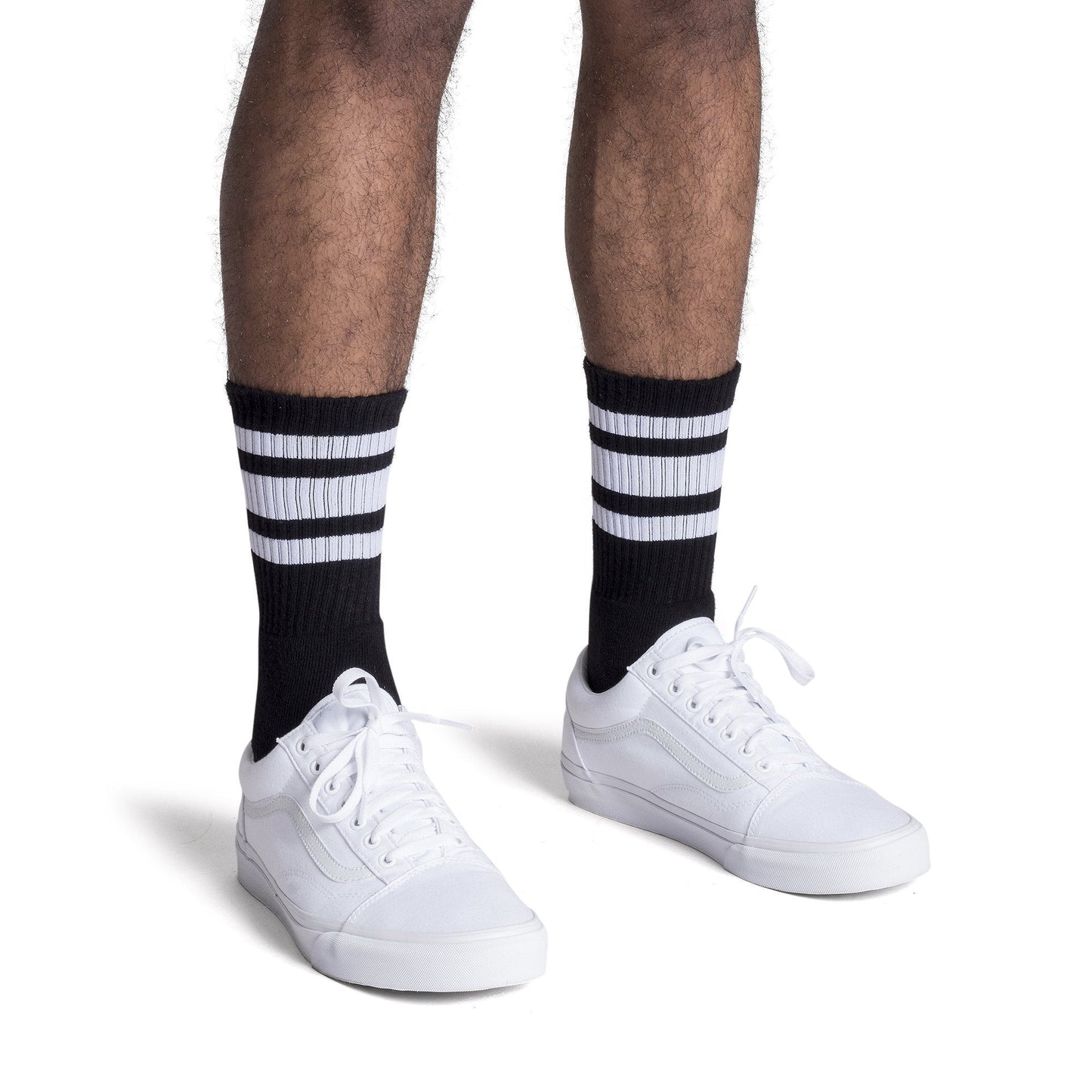 White Striped Socks | Black