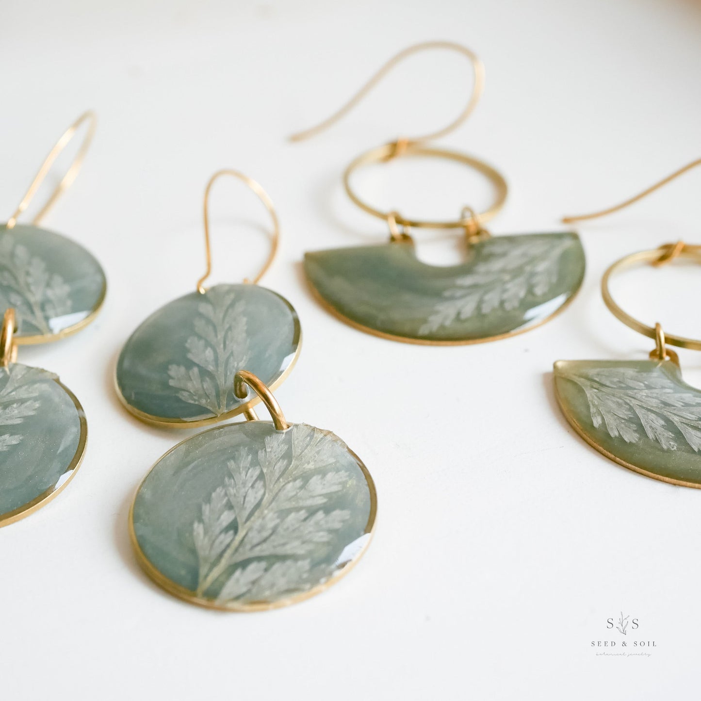 Emerald Fern Boho Babe Earrings