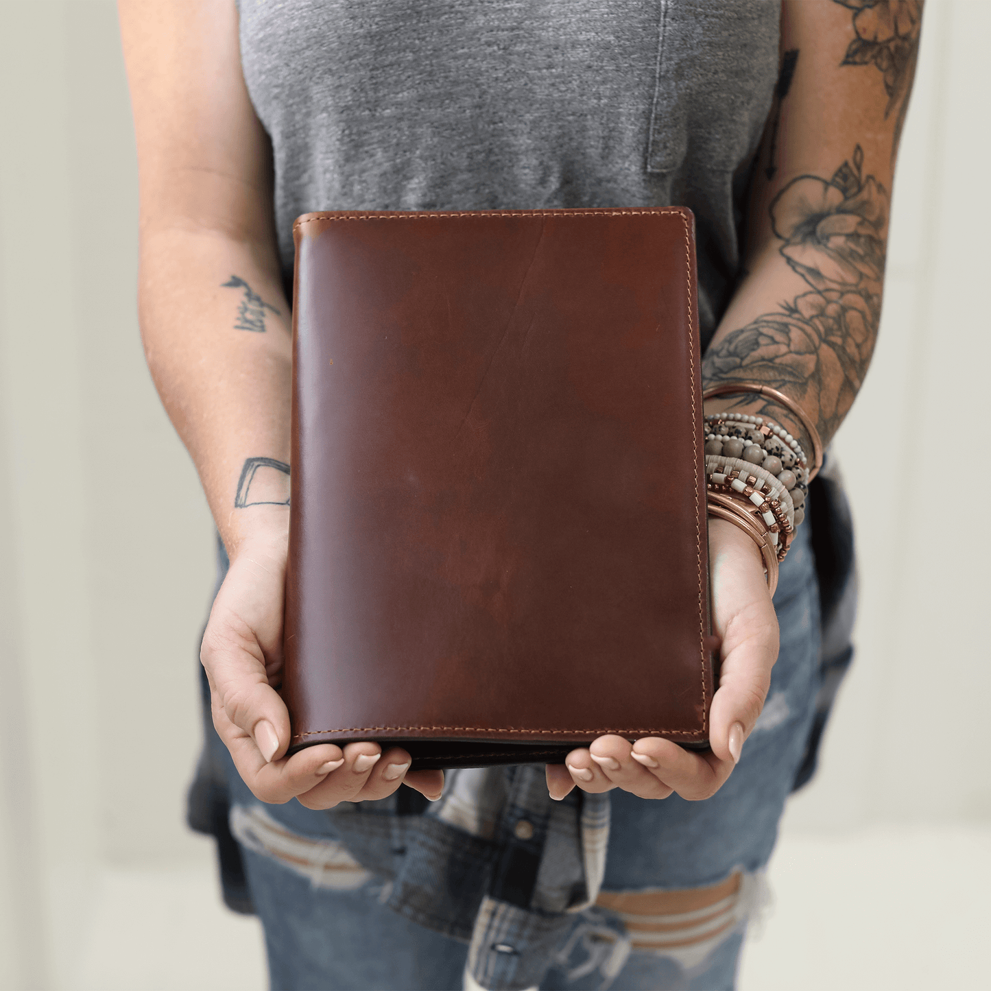 Leather Steno Pad All For American