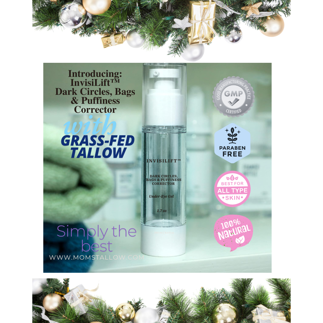 InvisiLift Dark Circles, Bags & Puffiness Gel (All Natural Tallow- Under-Eye Gel)