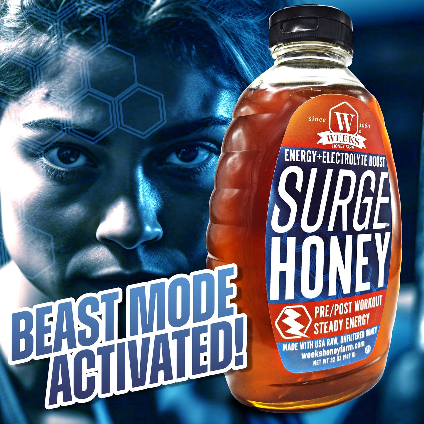 Surge Honey™ – Pure Raw Energy & Electrolyte Boost for Pre/Post Workouts